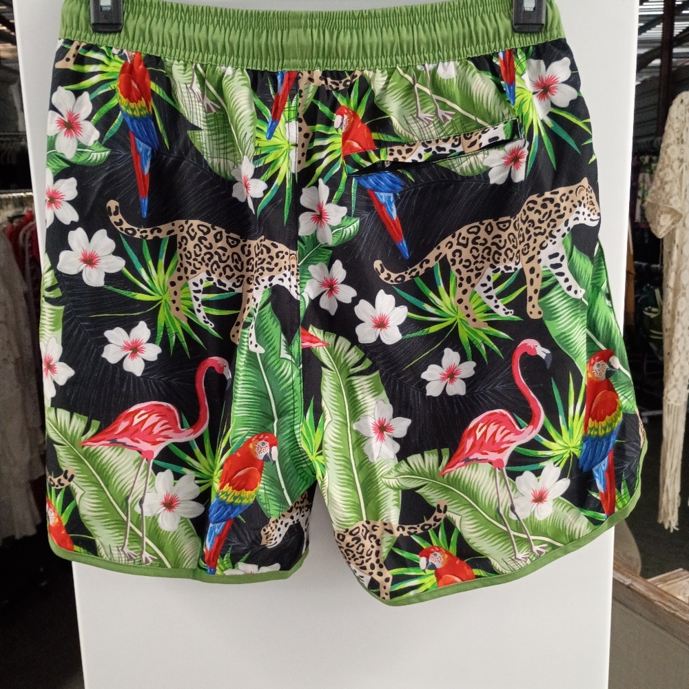 Green and Black Hybrid Jungle Shorts - Picture 5 of 10